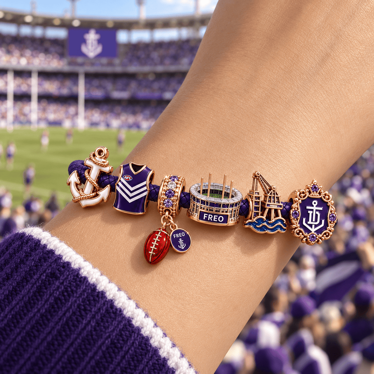 FRMT Rose Gold Charm Bracelet Set NHVH