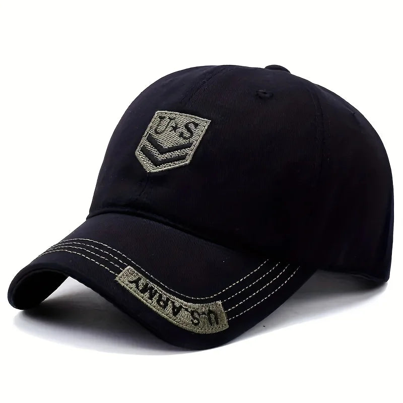 Outdoor Men's Camouflage Hat Trendy Embroidered Baseball Cap UV Protection Sun Hat Peaked Cap Military Cap For Fishing Hiking