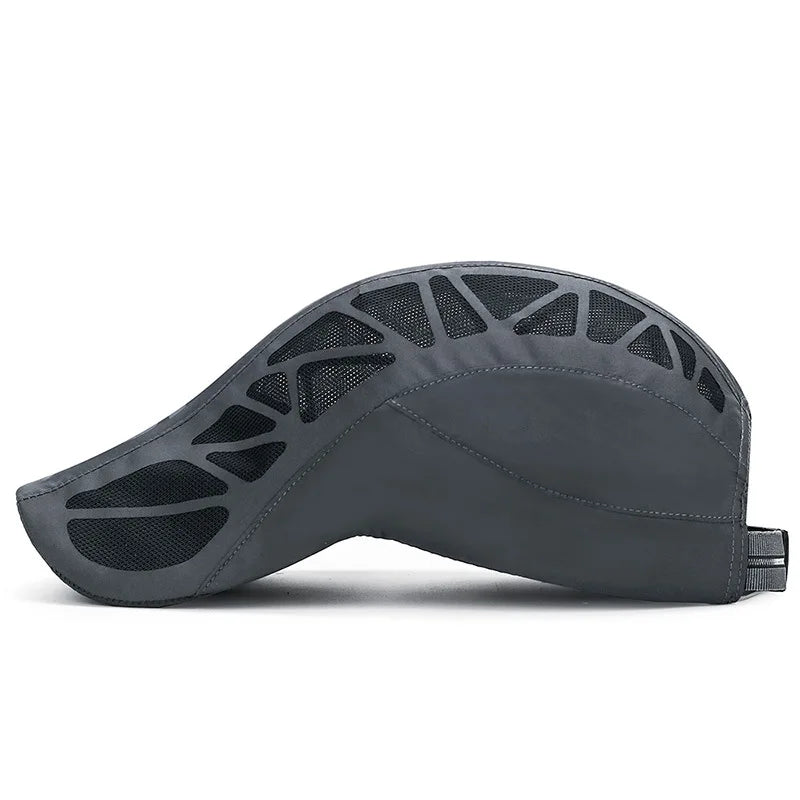 Men Quick Dry Hat Golf Driving Cycling Sports Letter Print Newsboy Flat Ivy Summer Baseball Caps Breathable Net Mesh Sunhat